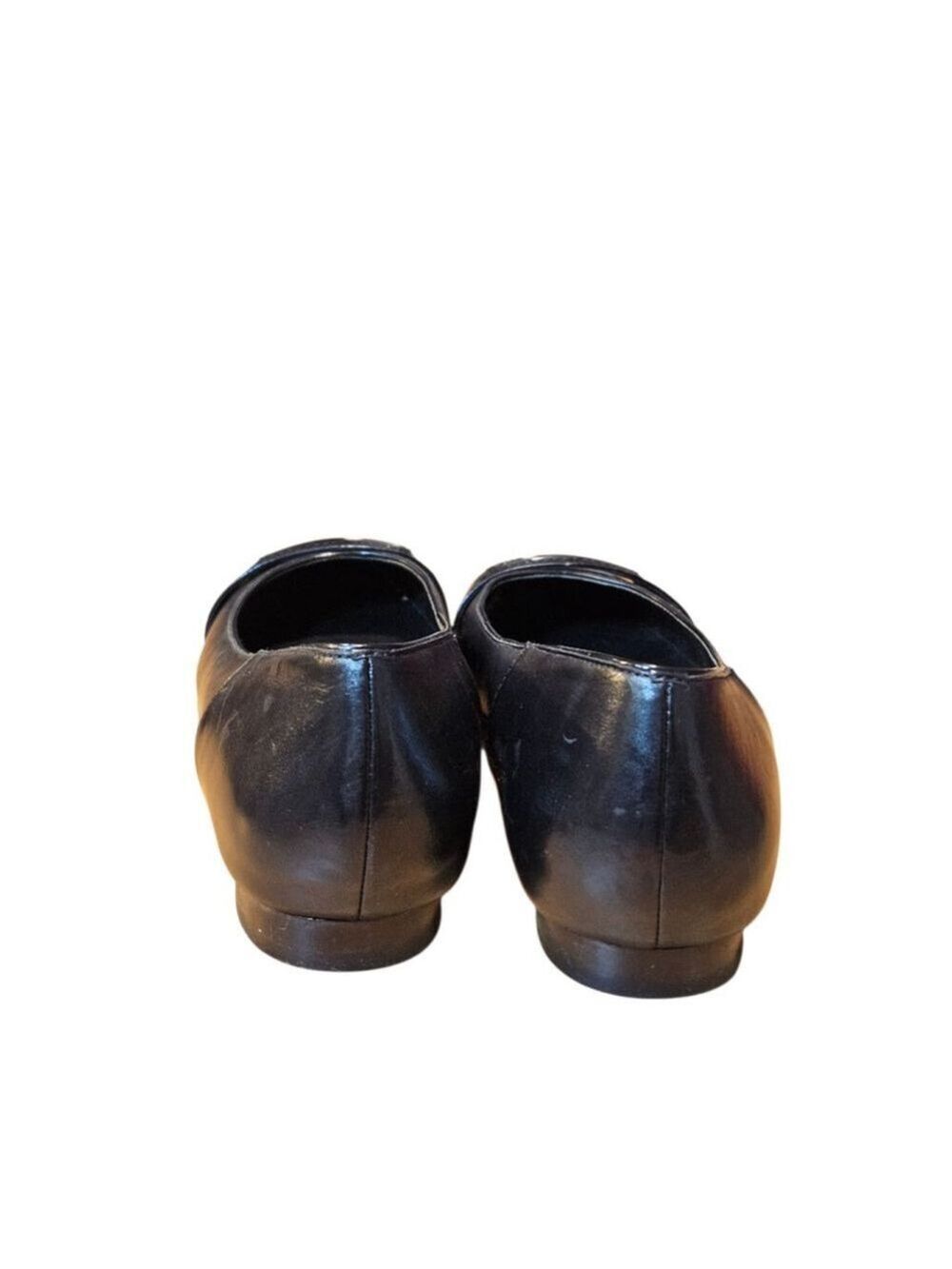 Cole Haan Black Leather Flats with Silver Buckle Size 7.5 - Picture 8 of 16